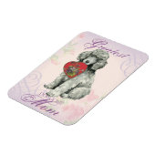 Poodle Heart Mam Magneet (Linkerzijde)