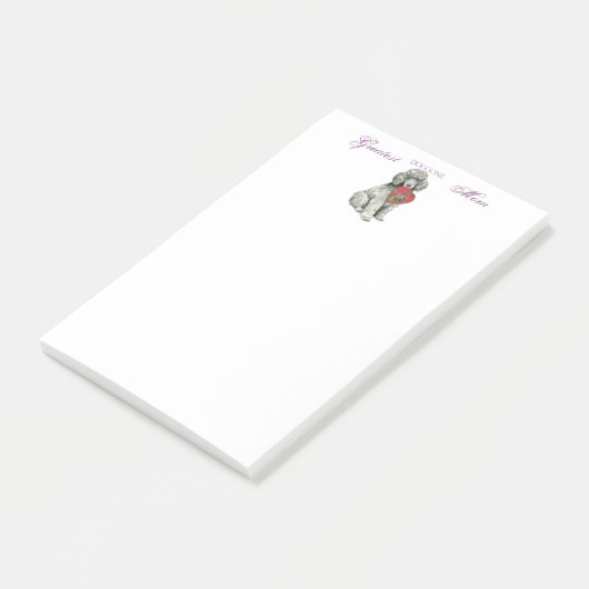 Poodle Heart Mam Post-it® Notes (Schuin)