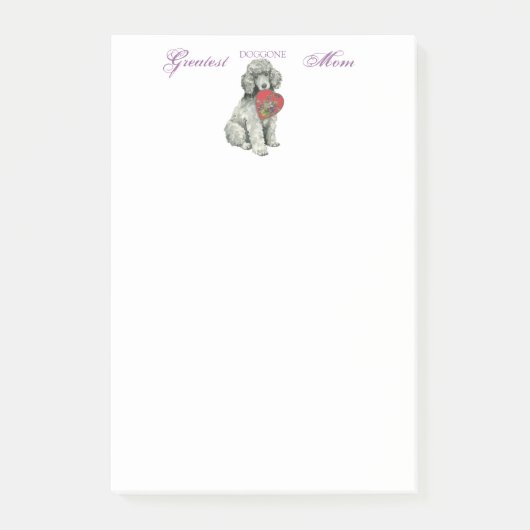 Poodle Heart Mam Post-it® Notes (Voorkant)