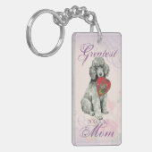 Poodle Heart Mam Sleutelhanger (Voorkant Links)