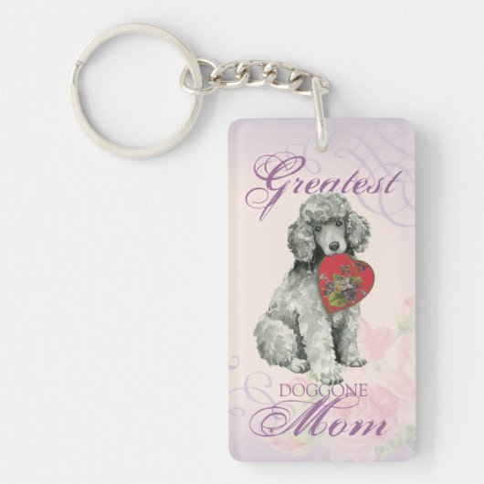 Poodle Heart Mam Sleutelhanger (Voorkant)