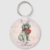 Poodle Heart Mam Sleutelhanger (Voorkant)