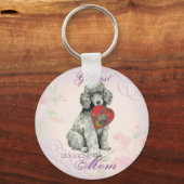 Poodle Heart Mam Sleutelhanger (Voorkant)