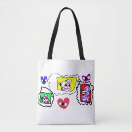 Poodle heart  tote bag