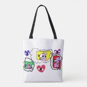 Poodle heart  tote bag (Achterkant)