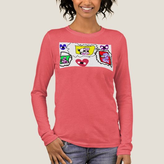 Poodle heart  Tri-Blend shirt (Voorkant)