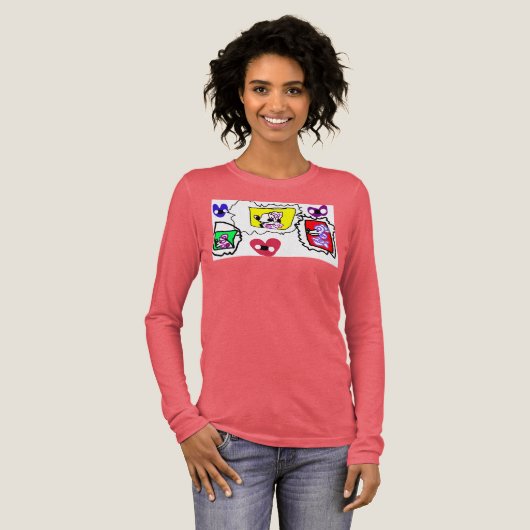 Poodle heart  Tri-Blend shirt (Voorkant)