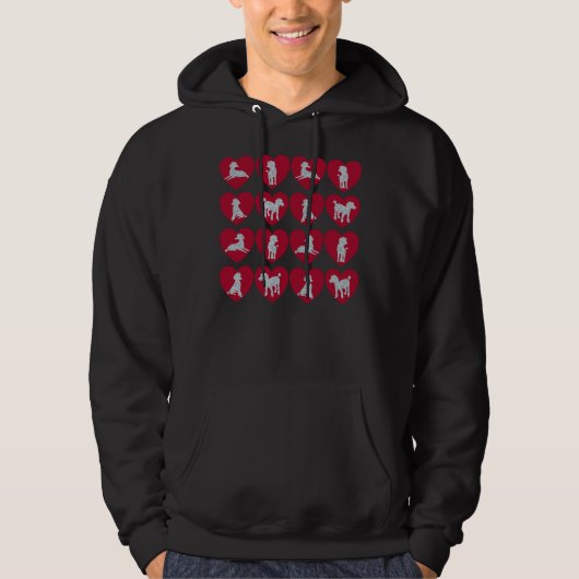 Poodle Hearts Hoodie (Voorkant)