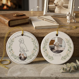 Poodle-herdenking 2 Foto Sage Botanica Aandenken Keramisch Ornament
