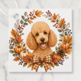 Poodle Herfstkrans Bedankjes Labels