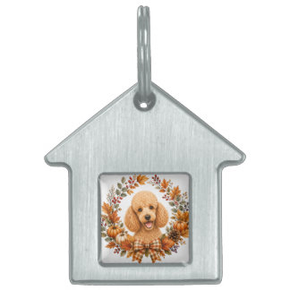 Poodle Herfstkrans Huisdieren Naamplaatje