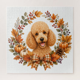 Poodle Herfstkrans Legpuzzel