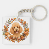Poodle Herfstkrans Sleutelhanger (Achterkant)