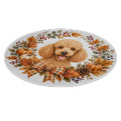 Poodle Herfstkrans Snijplank (Hoek)