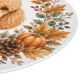 Poodle Herfstkrans Snijplank (Hoek)