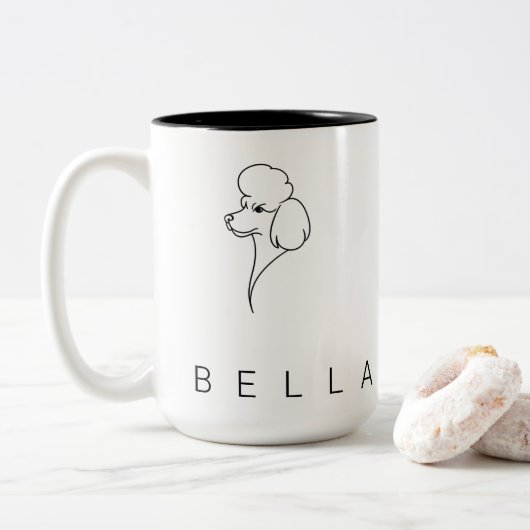 Poodle | Heritage Gepersonaliseerde 15oz Mok (Met donut)