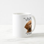 Poodle Hi Mijn naam is stoppen met het kletsnuitje Koffiemok (Voorkant rechts)