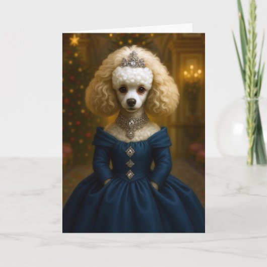 Poodle Holiday Card Feestdagen Kaart (Voorkant)