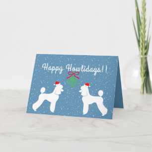  Poodle Holiday Card (Puppy Cut) Feestdagen Kaart