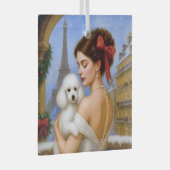 Poodle Holiday  Glas Ornament (Voorkant Rechts)