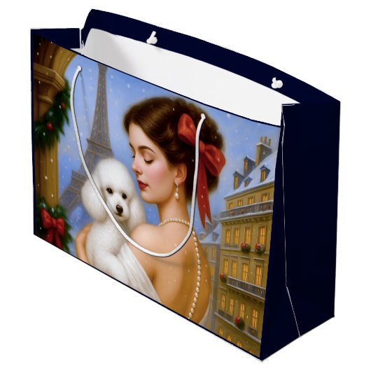 Poodle Holiday  Groot Cadeauzakje (Achterkant Gekanteld)