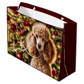 Poodle Holiday Groot Cadeauzakje (Achterkant Gekanteld)