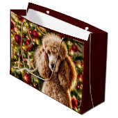 Poodle Holiday Groot Cadeauzakje (Voorkant Gekanteld)
