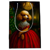 Poodle Holiday  Medium Cadeauzakje (Voorkant)