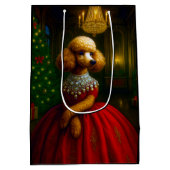 Poodle Holiday  Medium Cadeauzakje (Achterkant)
