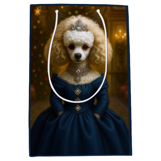 Poodle Holiday  Medium Cadeauzakje (Voorkant)
