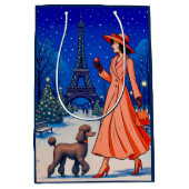 Poodle Holiday  Medium Cadeauzakje (Voorkant)