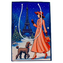 Poodle Holiday  Medium Cadeauzakje