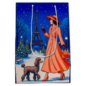 Poodle Holiday  Medium Cadeauzakje (Achterkant)