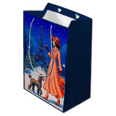 Poodle Holiday  Medium Cadeauzakje (Achterkant Gekanteld)