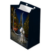 Poodle Holiday  Medium Cadeauzakje (Voorkant Gekanteld)