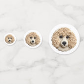 Poodle Hond 3D Geïnspireerd Confetti (Achterkanten)