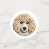 Poodle Hond 3D Geïnspireerd Confetti (Kleine voorkant)