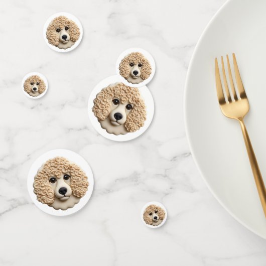 Poodle Hond 3D Geïnspireerd Confetti (Groep)