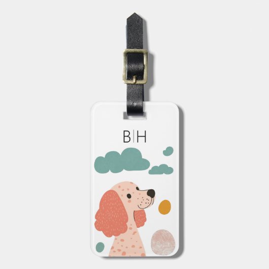 Poodle-hond bagagelabel (Voorkant verticaal)