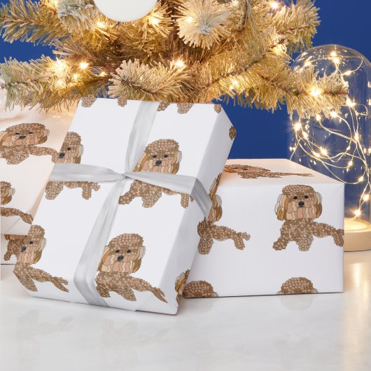 Poodle Hond Cadeaupapier (Feestdagen)