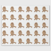 Poodle Hond Cadeaupapier (Vlak)