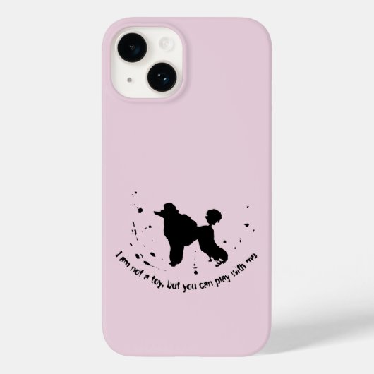 Poodle Hond Grappig Abstracte Inktspat Case-Mate iPhone Case (Achterkant)