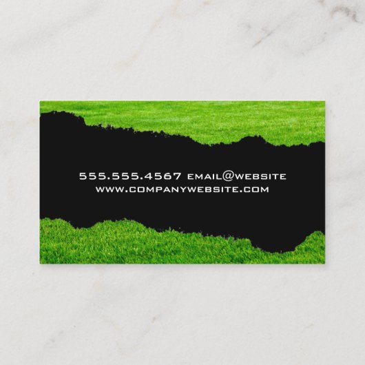 Poodle Hond | Gras Gescheurd Effect Visitekaartje (Achterkant)