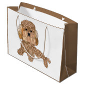 Poodle Hond Groot Cadeauzakje (Achterkant Gekanteld)