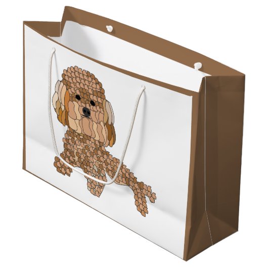Poodle Hond Groot Cadeauzakje (Voorkant Gekanteld)