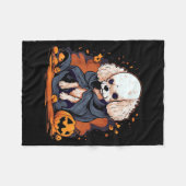 Poodle Hond Halloween Fleece Deken (Voorkant (Horizontaal))