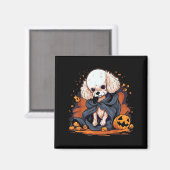 Poodle Hond Halloween Magneet (Voorkant / Achterkant)