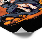 Poodle Hond Halloween Poster (Hoek)
