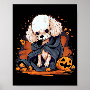 Poodle Hond Halloween Poster