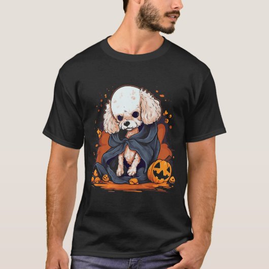 Poodle Hond Halloween T-shirt (Voorkant)